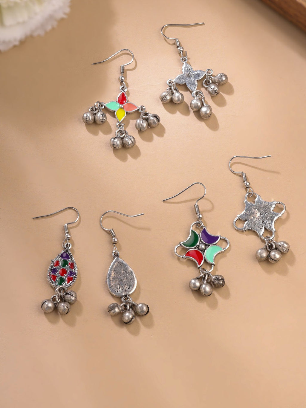 Oxidised Dangler Earrings