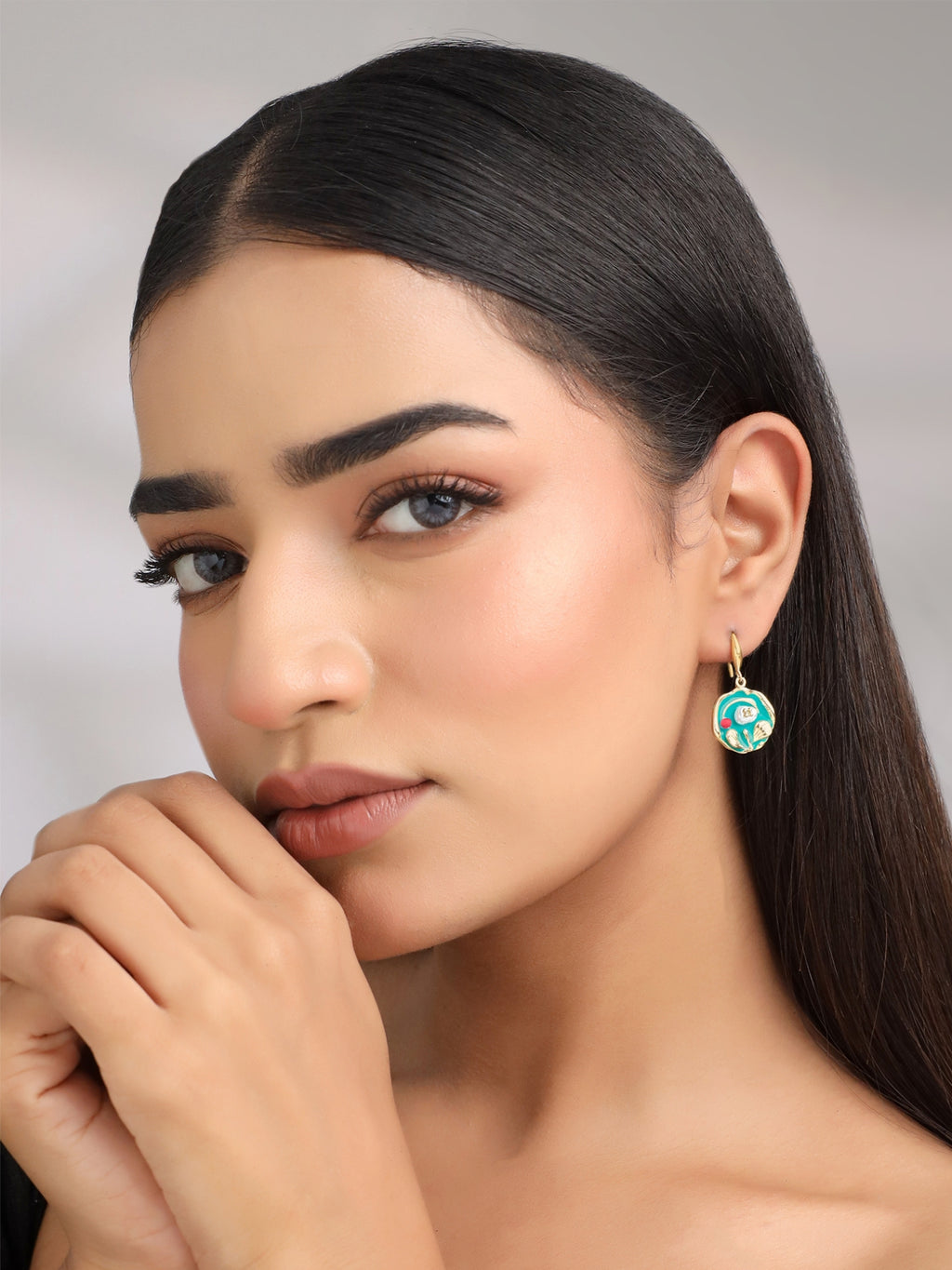 Black Enamel Drop Earrings