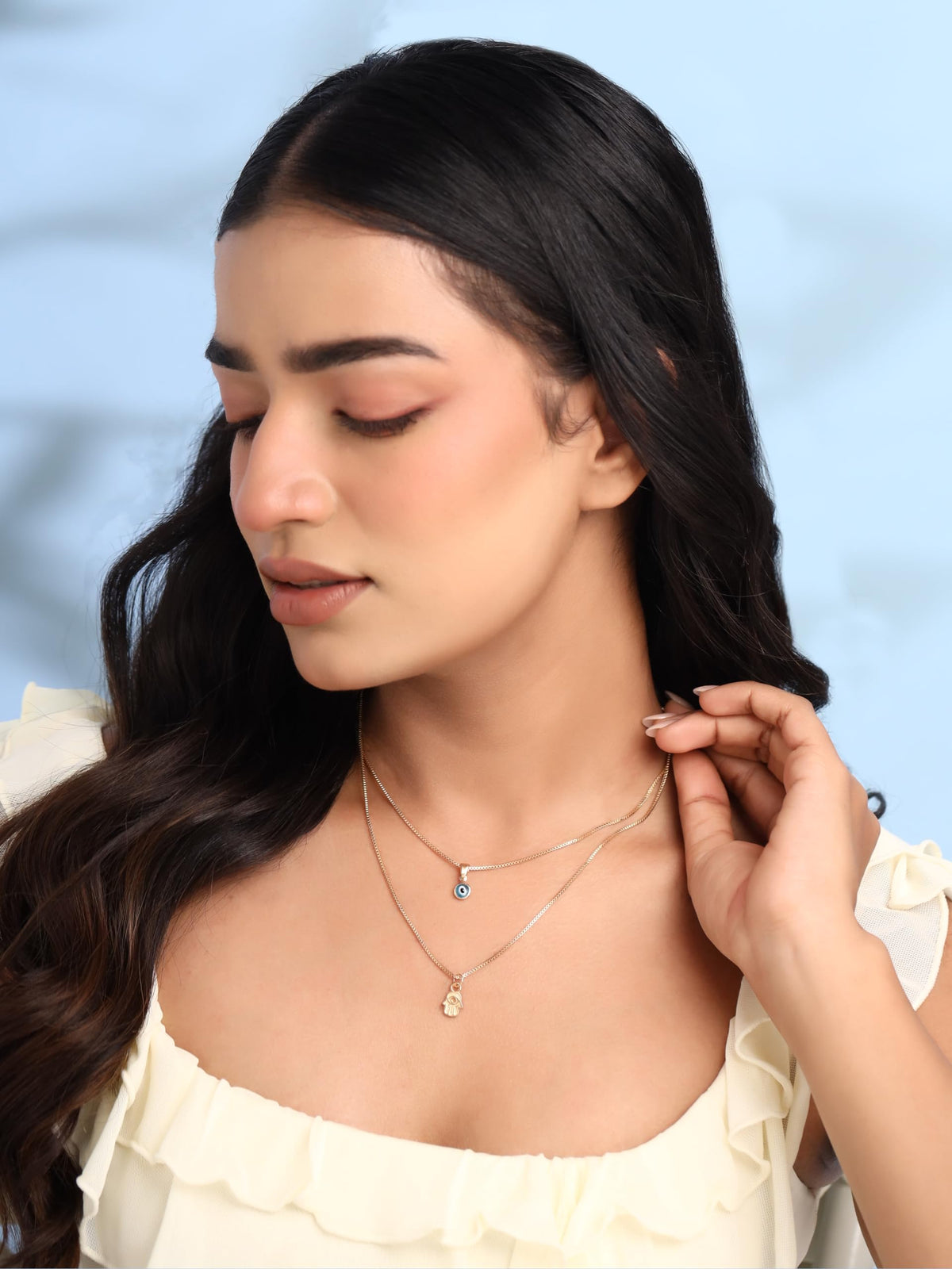 Evil Eye Necklace Set