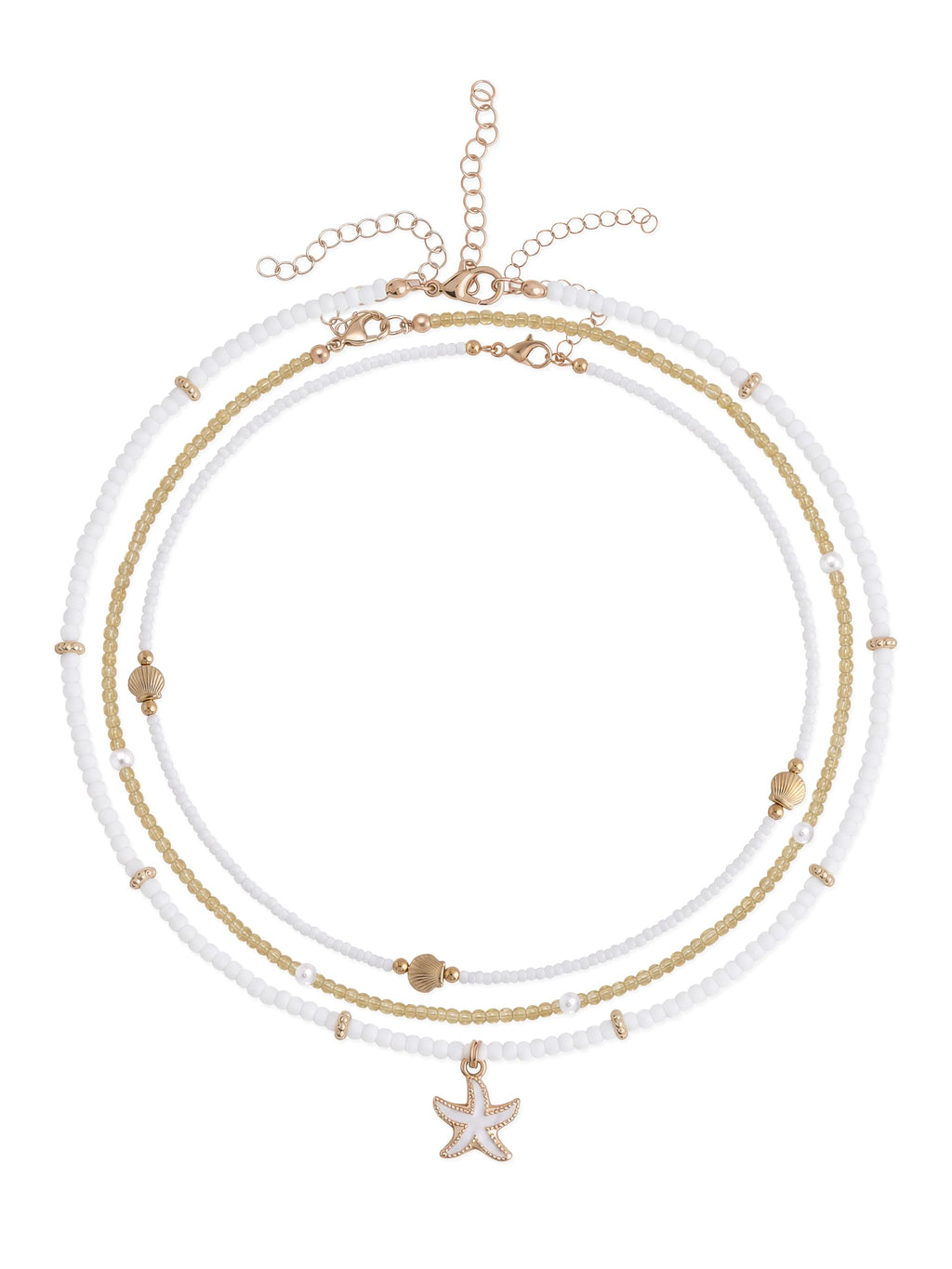 Pearl Starfish Layered Necklace