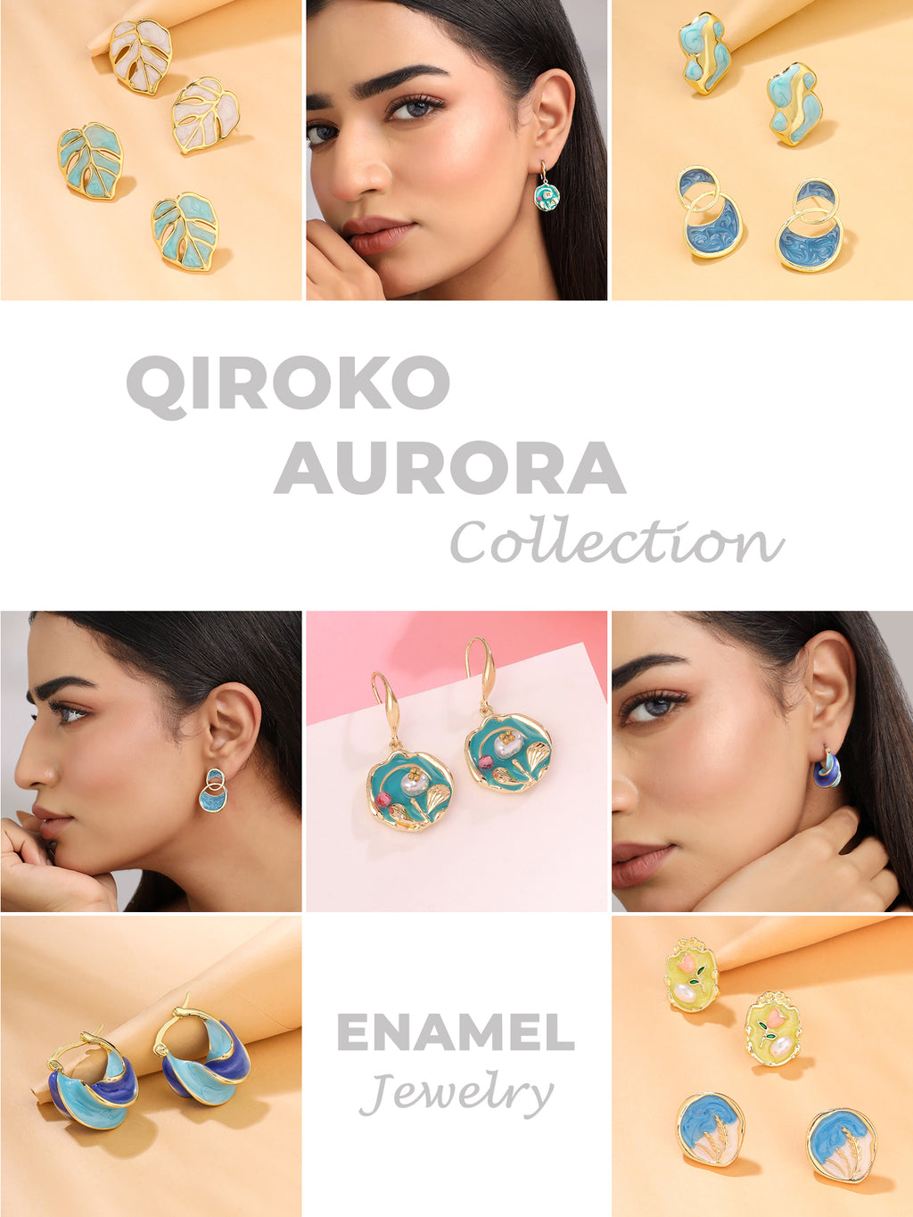 Enamel Studs Earrings