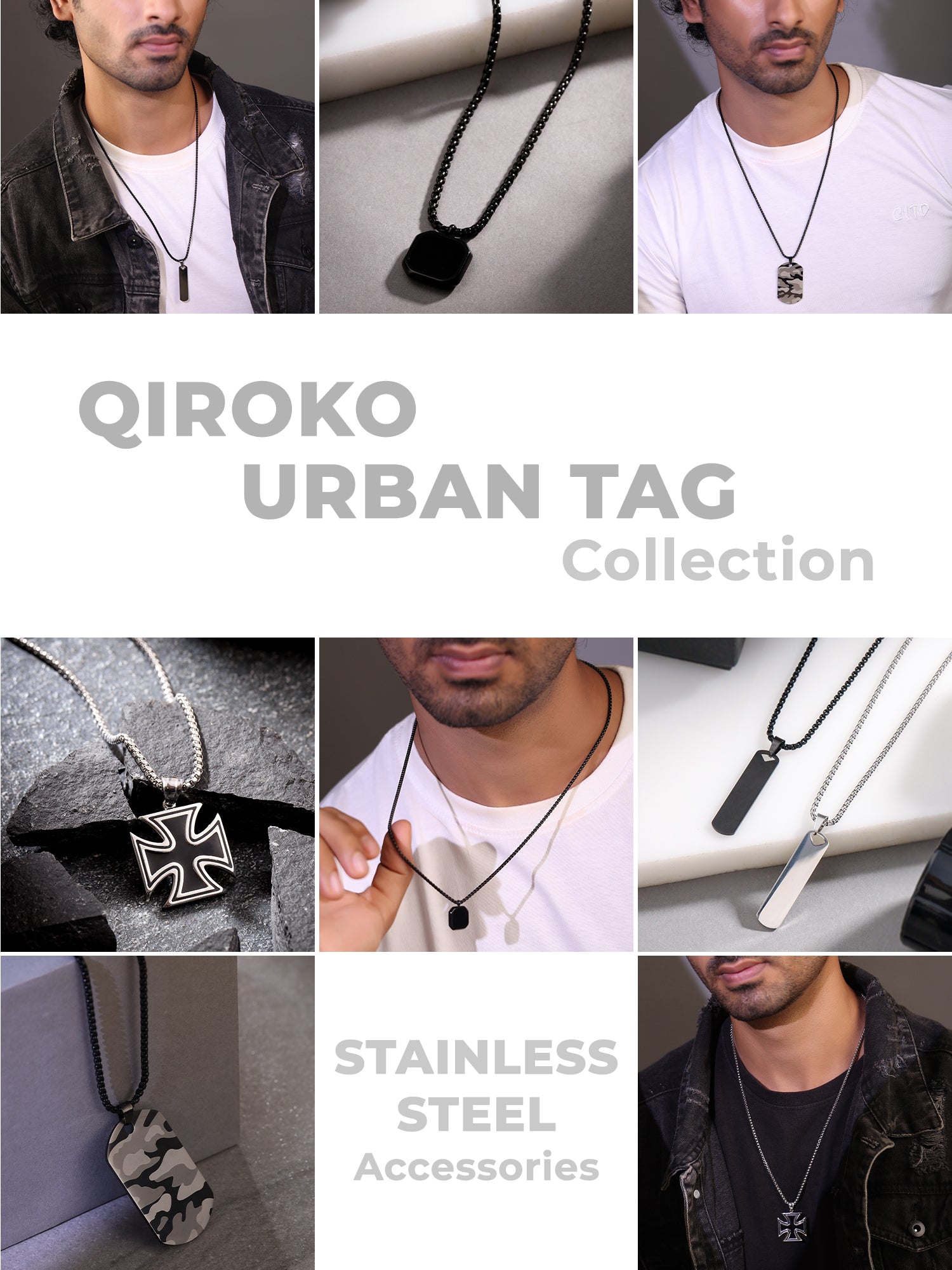 Set of 2 Dogtag Pendant Chains