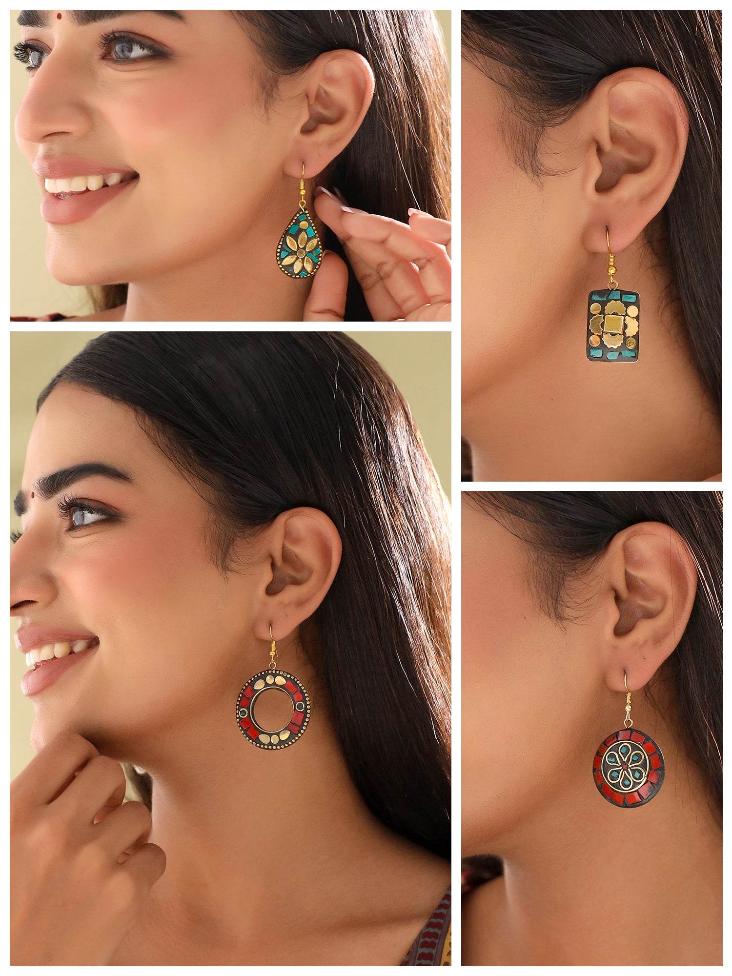 Ethnic Traditional Handmade Tibetan Earrings