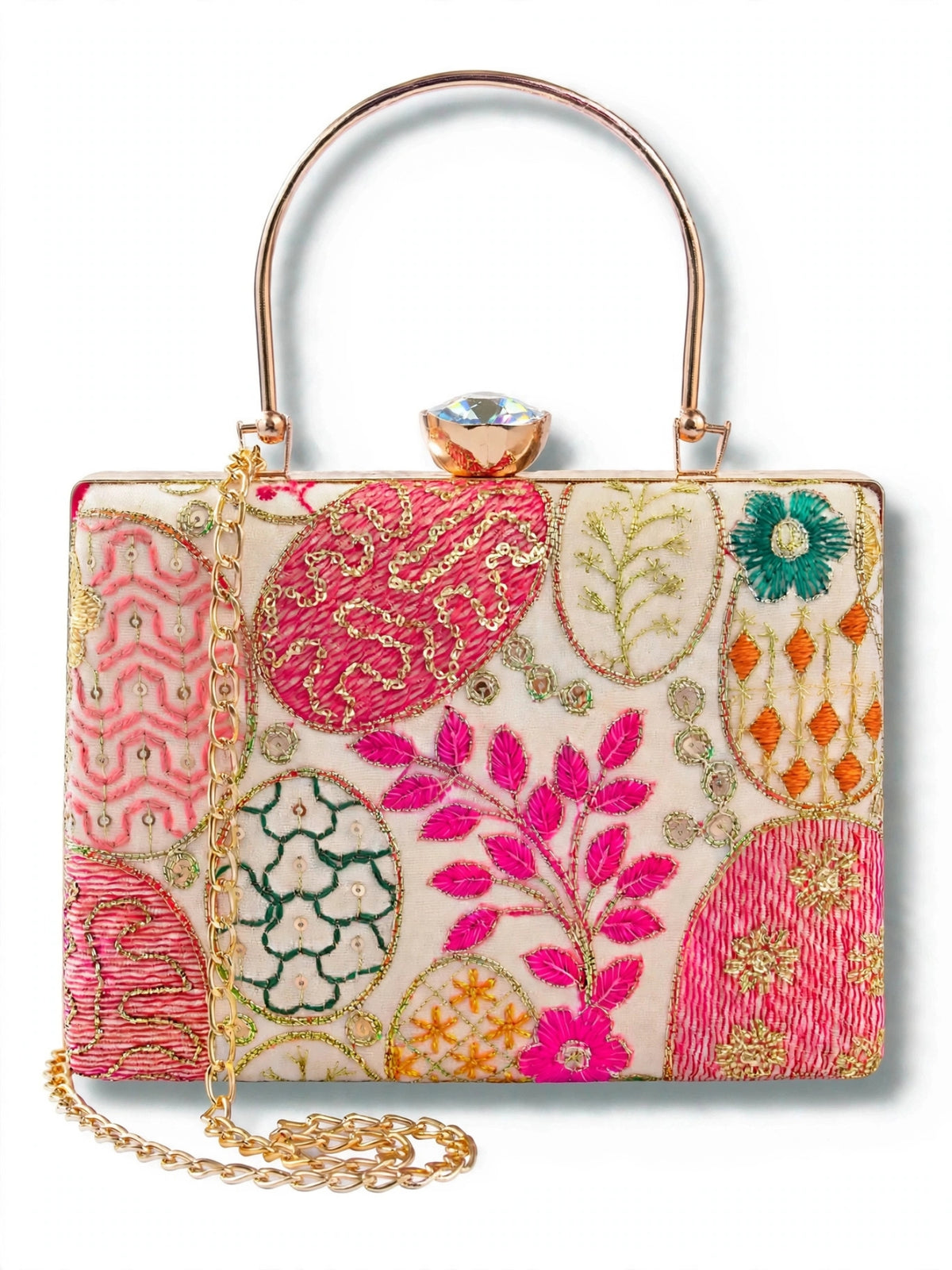 Katha Women’s Embroidered Clutch Purse