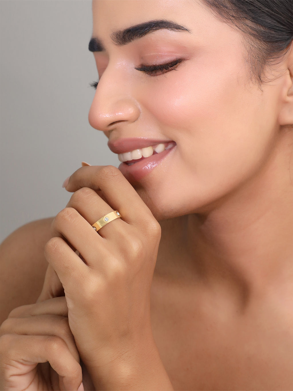 Statement Crystal Band Rings