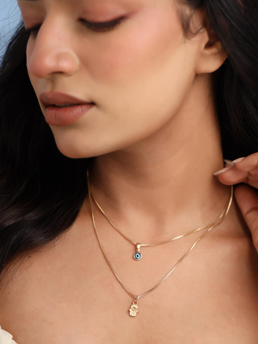 Evil Eye Necklace Set