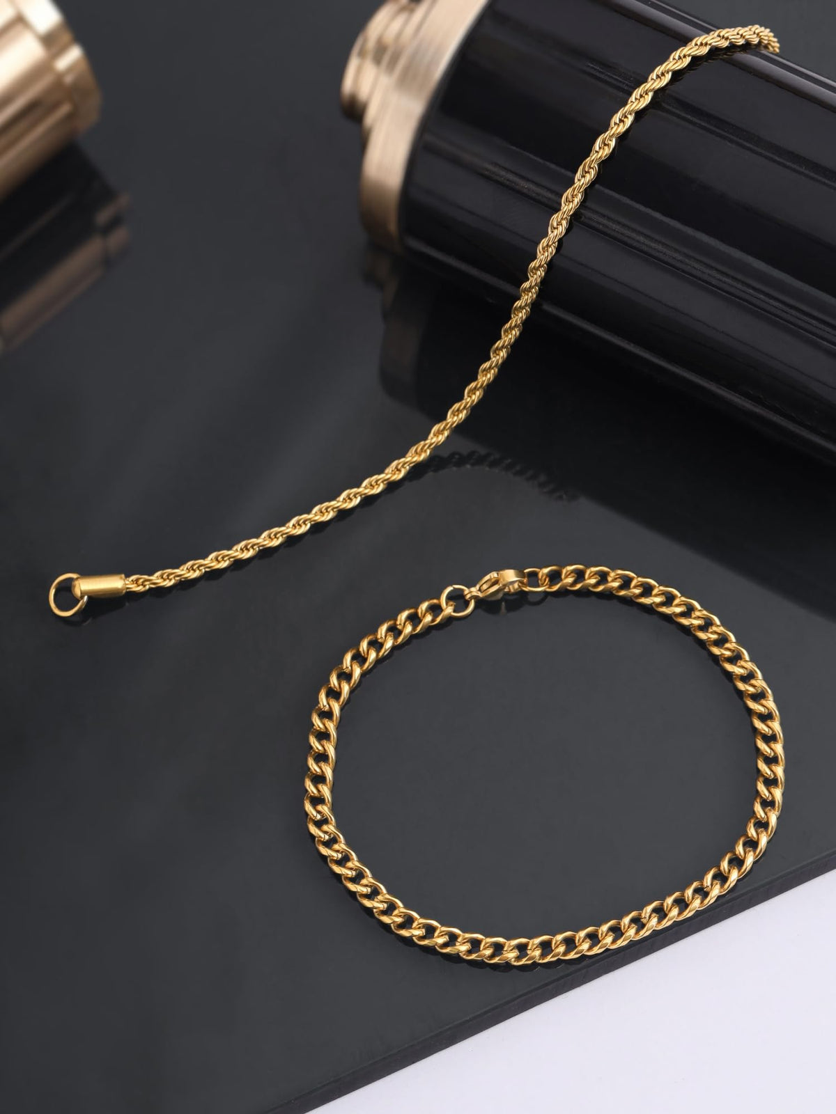 Cuban Rope Bracelet Set